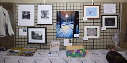 Auction Table and Artwork